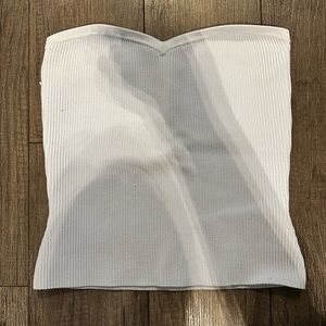 Babaton ribbed light blue tube top